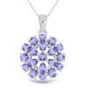 BUY REAL TANZANITE GEMSTONE PENDANT IN STERLING SILVER 