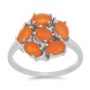 BUY REAL ORANGE ETHIOPIAN OPAL GEMSTONE RING IN 925 SILVER 