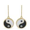 925 STERLING SILVER BLACK SPINEL & WHITE ZIRCON YIN YANG ENAMEL EARRINGS – WHOLESALE JEWELRY SUPPLIER