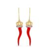 BUY NATURAL AFRICAN WHITE TOPAZ GEMSTONE ENAMEL CHILLI PEPPER EARRINGS – JEWELRY SUPPLIER & WHOLESALE EXPORTER