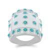 BUY 925 SILVER NATURAL BLUE TURQUOISE GEMSTONE ENAMEL RING 
