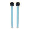 JEWELPIN WHOLESALE BLUE SAPPHIRE ENAMEL EARRINGS IN 925 STERLING SILVER