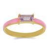 BUY 925 SILVER NATURAL AFRICAN AMETHYST GEMSTONE ENAMEL RING 