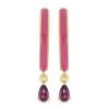 BUY AFRICAN AMETHYST GEMSTONE ENAMEL EARRINGS IN 925 STERLING SILVER – GOLD PLATED FASHION JEWELRY | JEWELPIN