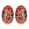 925 SILVER AFRICAN WHITE TOPAZ GEMSTONE ENAMEL EARRINGS – WHOLESALE JEWELRY SUPPLIER