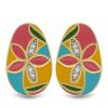 AFRICAN WHITE TOPAZ ENAMEL EARRINGS IN 925 STERLING SILVER – JEWELPIN