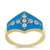 BUY 925 STERLING  SILVER AFRICAN WHITE TOPAZ GEMSTONE ENAMEL RING 