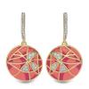 AFRICAN WHITE TOPAZ GEMSTONE ENAMEL EARRINGS IN 925 STERLING SILVER – JEWELPIN