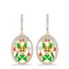 BUY BULK 925 STERLING SILVER ENAMEL EARRINGS WITH AFRICAN WHITE TOPAZ – WHOLESALE JEWELRY SUPPLIER USA