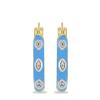 BUY 925 SILVER AFRICAN WHITE TOPAZ GEMSTONE ENAMEL EARRINGS – WHOLESALE SUPPLIER USA