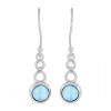 BUY 925 SILVER NATURAL LARIMAR GEMSTONE EARRINGS
