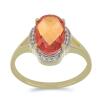 BUY UNIQUE PADPARADSCHA QUARTZ GEMSTONE BIG STONE RING IN 925 SILVER
