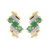 BUY REAL EMERALD GEMSTONE EARRINGS IN 925 STERLING SILVER