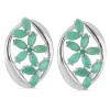 925 SILVER NATURAL EMERALD FLORAL EARRINGS | WHOLESALE JEWELRY MANUFACTURER & EXPORTER