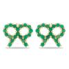 BUY NATURAL EMERALD GEMSTONE EARRINGS IN STERLING SILVER