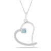 B2B 925 SILVER APATITE GEMSTONE HEART PENDANT WHOLESALE