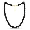 NATURAL BLACK ONYX NUGGETS NECKLACE IN GOLD PLATED FINISH – FASHION JEWELRY BULK