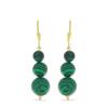 BUY NATURAL MALACHITE GOLD PLATED NUGGETS EARRING