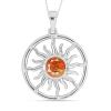 BUY 925 SILVER NATURAL ORANGE SUNSTONE CELESTIAL PENDANT