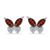 BUY 925 SILVER BUTTERFLY EARRINGS WITH GARNET GEMSTONE – WHOLESALE B2B JEWELRY SUPPLIER | JEWELPIN