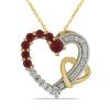 BUY 925 SILVER HEART PENDANT WITH RUBY GLASS FILLED STONES – BULK JEWELRY EXPORTER | JEWELPIN
