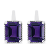 BUY 925 SILVER WITH AFRICAN AMETHYST GEMSTONE EARRING