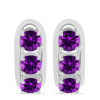 BUY 925 SILVER NATURAL WITH AFRICAN AMETHYST GEMSTONE EARRING