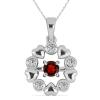 BUY 925 SILVER GARNET GEMSTONE HEART DESIGN PENDANT