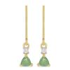 BULK EMERALD GEMSTONE DROP EARRINGS IN GOLD PLATED 925 SILVER – WHOLESALE JEWELRY SUPPLIER