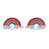 BUY 925 STERLING SILVER ENAMEL RAINBOW EARRINGS WITH WHITE TOPAZ – BULK SUPPLIER USA & EUROPE | JEWELPIN