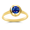 BUY 14K GOLD BLUE KYANITE SOLITAIRE RING – CLASSIC BEZEL SETTING DESIGN