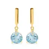 BUY SKY BLUE TOPAZ GEMSTONE EARRING IN 14K GOLD 