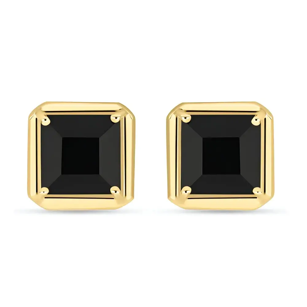 BUY BLACK ONYX GEMSTONE EARRING IN 14K GOLD