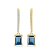 BUY LONDON BLUE TOPAZ GEMSTONE EARRING IN 14K GOLD 