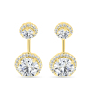 BUY 14K GOLD AFRICAN WHITE TOPAZ GEMSTONE EARRING