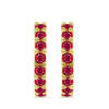 BUY 14K GOLD WITH GLASS FILLED RUBY GEMSTONE EARRING