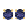 BUY 14K GOLD WITH IOLITE GEMSTONE SINGLE STONE EARRING