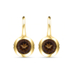 BUY 14K GOLD WITH SMOKY STONE EARRING