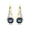 BUY 14K GOLD WITH LONDON BLUE TOPAZ GEMSTONE EARRING