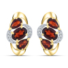BUY 14K GOLD WITH NATURAL GARNET GEMSTONE EARRING