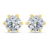 BUY 14K GOLD WITH AFRICAN WHITE TOPAZ GEMSTONE EARRING