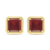BUY GLASS FILLED RUBY GEMSTONE SINGLE STONE EARRING IN14K GOLD 