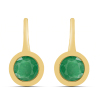 BUY 14K GOLD WITH NATURAL EMAERALD GEMSTONE EARRING