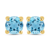 BUY 14K GOLD WITH AQUAMARINE GEMSTONE SINGLE STONE EARRING