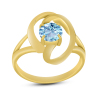 BUY 14K GOLD WITH AQUAMARINE GEMSTONE SINGLE STONE RING