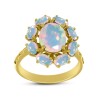 BUY 14K GOLD WITH ETHIOPIAN OPAL GEMSTONE RING 