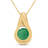 BUY 14K GOLD WITH NATURAL EMERALD GEMSTONE PENDANT