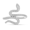 BUY STERLING SILVER SNAKE OPEN RING – TRENDY STATEMENT STYLE
