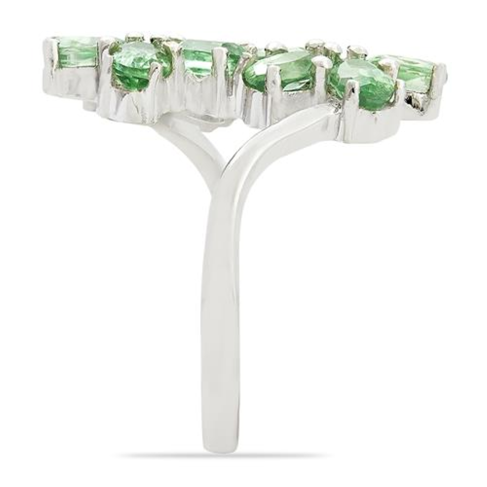 BUY 925 SILVER NATURAL MINT KYANITE GEMSTONE FLORAL RING