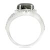BUY 925 SILVER NATURAL BLACK CORAL GEMSTONE BIG STONE RING